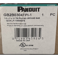 PANDUIT GB2B0304TPI-1 TIN PLATED GROUND GROUNDING BUSBAR BAR