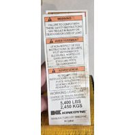 KINEDYNE 3"X30" RATCHET STRAP 5400 LBS LOAD WITH WIRE HOOKS YELLOW