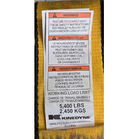 KINEDYNE 3"X30" RATCHET STRAP 5400 LBS LOAD WITH WIRE HOOKS YELLOW