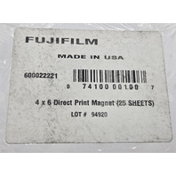 QTY 2 FUJIFILM 600022221 4"X6" DIRECT PRINT MAGNET 25 SHEETS