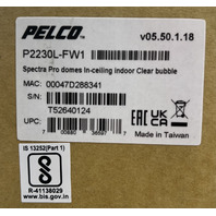 PELCO MOTOROLA SPECTRA PRO. 2 SERIES P2230L-FW1 SECURITY CAMERA 4700004486