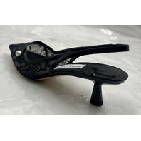 JIMMY CHOO AMITA 45 LACE AND SPAZZOLATO PUMPS BLACK HEELS SIZE 6.5 EU 36.5