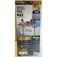 BESTWAY STEEL PRO MAX 56407E 10'X30" ROUND ABOVE GROUND SWIMMING POOL