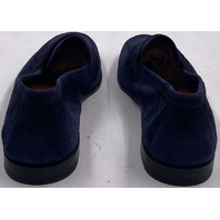 SANTONI CARLOS-P-EAAU60 BLUE MENS US 9.5 UK8.5 SUEDE LOAFERS MCNC18837SA4SEAAU60