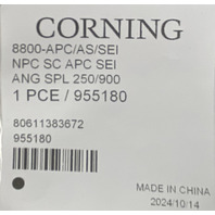 QTY 60 CORNING 8800-APC FIBER OPTIC CONNECTOR W/ SEMI-TIGHT BUFFER 80611383672