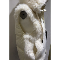 MONCLER WOMEN'S ARVE GILET FAUX FUR AND QUILTED SHELL VEST SZ 2 M MEDIUM
