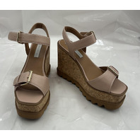 STELLA MCCARTNEY SNEAK ELYSE SANDAL 120 ECO GRAINY ALTER MAT BLUSH SIZE 9 EU 39