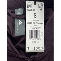 ADIDAS BY STELLA MCCARTNEY WOVEN BOMBER JACKET IN MINERAL RED SIZE S IW9891 