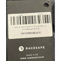 RACESAFE MOTION3 BLACK X-SMALL REGULAR YOUNG RIDER BODY PROTECTIVE VEST