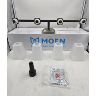 THE MOEN YB5164BN VOSS 4-GLOBE BATH LIGHT (BRUSHED NICKEL)