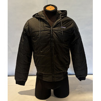PATAGONIA 20830 MEN'S BOX QUILTED HOODY WITH DRAWSTING SIZE SMALL S BLACK