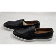 ALLEN EDMONDS RANDOLPH MEN'S LEATHER SLIP-ON SNEAKERS SZ 9.5 D BLACK