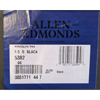 ALLEN EDMONDS RANDOLPH MEN'S LEATHER SLIP-ON SNEAKERS SZ 9.5 D BLACK
