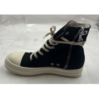 RICK OWENS DRKSHDW HIGH-TOP SNEAKS DU01C6800 DQ1 BLACK/MILK/MILK SIZE 8M EU41
