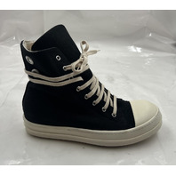 RICK OWENS DRKSHDW HIGH-TOP SNEAKS DU01C6800 DQ1 BLACK/MILK/MILK SIZE 8M EU41