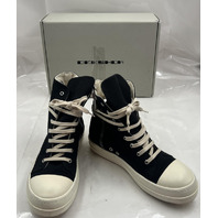 RICK OWENS DRKSHDW HIGH-TOP SNEAKS DU01C6800 DQ1 BLACK/MILK/MILK SIZE 8M EU41