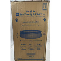 FUNSICLE 12FT SEA-THRU QUICKSET INFLATABLE POOL W/ FILTRABOOST 400 PUMP 1441 GAL