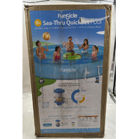 FUNSICLE 12FT SEA-THRU QUICKSET INFLATABLE POOL W/ FILTRABOOST 400 PUMP 1441 GAL