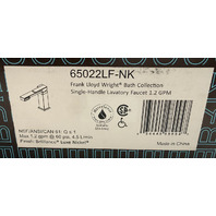 BRIZO 65022LF-NK FRANK LLOYD WRIGHT LUXE NICKEL SINGLE HANDLE BATHROOM FAUCET