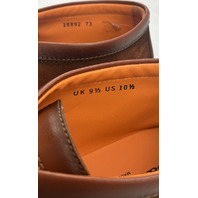 SANTONI GREGORY-QUSM73 MENS US 10 1/2 UK 9 1/2 CHUKKA BROWN SUEDE BOOTS