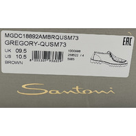 SANTONI GREGORY-QUSM73 MENS US 10 1/2 UK 9 1/2 CHUKKA BROWN SUEDE BOOTS