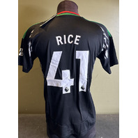 ADIDAS P95985 ARSENAL DECLAN RICE JERSEY BLACK AND WHITE AWAY JERSEY L EMIRATES