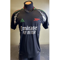 ADIDAS P95985 ARSENAL DECLAN RICE JERSEY BLACK AND WHITE AWAY JERSEY L EMIRATES