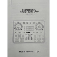 WXH DJ20 PROFESSIONAL AUDIO MULTIFUNCTION SOUND CARD WITH MICROPHONE AND STAND