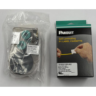 PANDUIT S100X125VAC P1 LABEL CASSETTE VINYL SELF-LAM BLACK ON WHITE MAY 2027