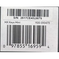 LOGITECH MX KEYS MINI YR0084 WHITE MINIMALIST WIRELESS ILLUMINATED KEYBOARD