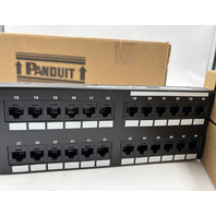 PANDUIT DPA486X88TGY DP6 CAT 6A 10GIG 48 PORT ANGLED PATCH PANEL