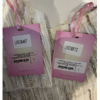 OCEANUS X DAPHNE APHRODITE'S WHITE CO-ORD TOP AND SKIRT SZ S SMALL JERSEY WHITE