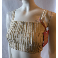 OCEANUS X DAPHNE APHRODITE'S WHITE CO-ORD TOP AND SKIRT SZ M MEDIUM JERSEY WHITE