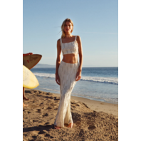 OCEANUS X DAPHNE APHRODITE'S WHITE CO-ORD TOP AND SKIRT SZ M MEDIUM JERSEY WHITE