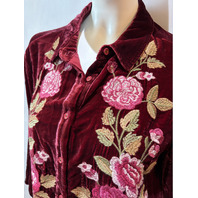 JOHNNY WAS WOMENS KIMONO SLEEVE SHIRT MEHDI CLR CRAN RUB J17225 SZ L LARGE $350