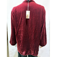 JOHNNY WAS WOMENS KIMONO SLEEVE SHIRT MEHDI CLR CRAN RUB J17225 SZ L LARGE $350