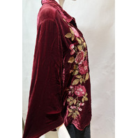 JOHNNY WAS WOMENS KIMONO SLEEVE SHIRT MEHDI CLR CRAN RUB J17225 SZ L LARGE $350
