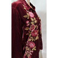 JOHNNY WAS WOMENS KIMONO SLEEVE SHIRT MEHDI CLR CRAN RUB J17225 SZ L LARGE $350