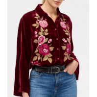 JOHNNY WAS WOMENS KIMONO SLEEVE SHIRT MEHDI CLR CRAN RUB J17225 SZ L LARGE $350
