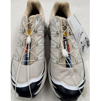 SALOMON XT-6 L4798970036 RAINY DAY BLACK WHITE BEIGE UNISEX US 12 ATHLETIC SHOES