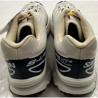 SALOMON XT-6 L4798970036 RAINY DAY BLACK WHITE BEIGE UNISEX US 12 ATHLETIC SHOES