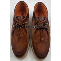 SANTONI GREGORY-QUSM73 MENS US9 UK8 CHUKKA BROWN SUEDE BOOTS MGDC18892AMBRQUSM73