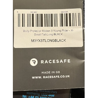 RACESAFE MOTION3 BLACK X-SMALL TALL/LONG YOUNG RIDER BODY PROTECTIVE VEST