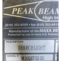 LOT OF 2 PEAK BEAM SYS MBS-410 MAXA BEAM PORTABLE SEARCHLIGHT