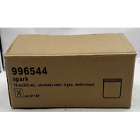 LOT OF 6 996544 12OZ SPARK TIMBERLAND TUMBLERS-V2 STAINLESS STEEL MATTE BLACK