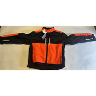 BMW MOTORRAD JACK BAVELLA HERREN NEON ORANGE AND BLACK MOTORCYCLE JACKET US 46