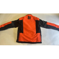 BMW MOTORRAD JACK BAVELLA HERREN NEON ORANGE AND BLACK MOTORCYCLE JACKET US 46