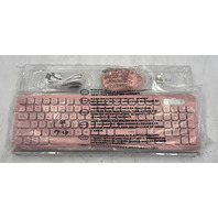 KL2 BACKLIT KB319 PINK WIRELESS KEYBOARD AND MOUSE COMBO