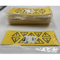 LOT OF 200 PANDUIT PESW-C-1Y ISO WARNING SYMBOL LABELS