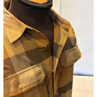 PATAGONIA 41606 MEN'S CANYONITE FLANNEL SHIRT SIZE MEDIUM TRAIL RIDGE NEST BROWN